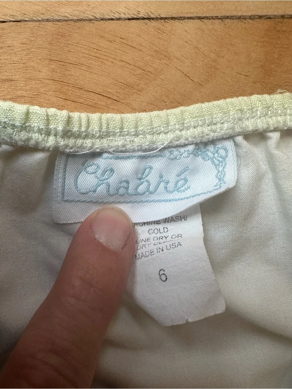 Vintage Chabre Girls Size 6 Mint Green Linen Cotton Ruffle Skirt Made in USA